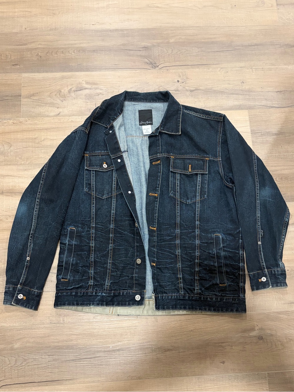 Oversized Dark Denim Jacket - Men’s xl